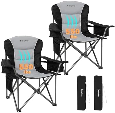 KingCamp Oversized Camping Chairs, 550lb Heavy Duty by KingCamp