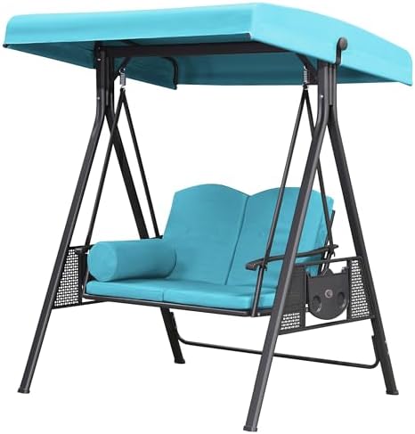 PURPLE LEAF Outdoor Swing 2-Seat by PURPLELEAF