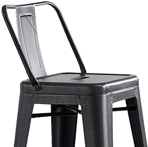 AC Pacific 24” Metal Barstool Set of 4 – Country Rustic Style - Image 6