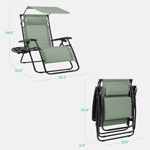 Best Choice Products Oversized Zero Gravity Chair Recliner w/ Canopy - Image 2