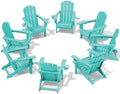 SERWALL Outdoor Adirondack Chair Set of 8 by SERWALL