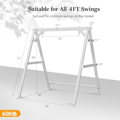 VINGLI 4 FT Outdoor Porch Swing - Image 5