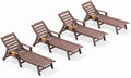 SERWALL HDPE Outdoor Chaise Lounge Set of 4 by SERWALL