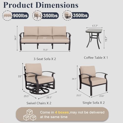 ALAULM Aluminum Patio Furniture Set - Image 2