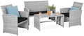 Best Choice Products 4-Piece Outdoor Wicker Patio Conversation Furniture Set by BestChoiceProducts