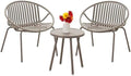 3-Piece Outdoor Bistro Table and Chairs Set by ColorYourLife