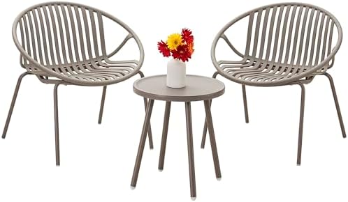 3-Piece Outdoor Bistro Table and Chairs Set by ColorYourLife