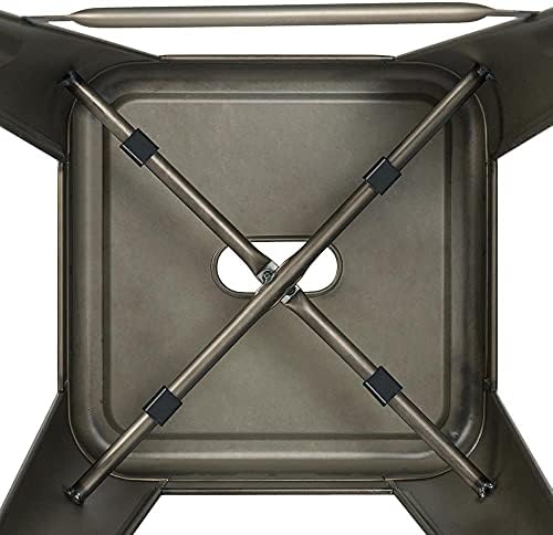 Yaheetech 24 Inch Metal Bar Stools Set of 4, Stackable Barstools - Image 7