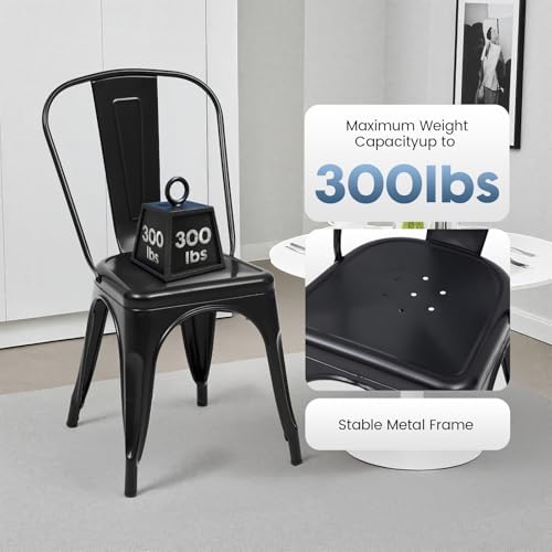 DUMOS Counter Height Bar Stools Set of 4, Dining Chairs - Image 6