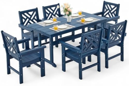 7 Piece HDPE Outdoor Dining Set by Unknown