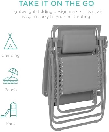 Best Choice Products Zero Gravity Chair Recliner w/ Canopy Shade - Image 5