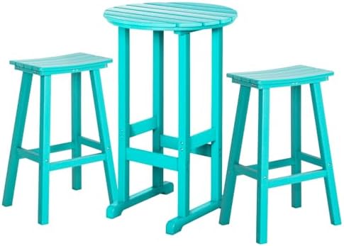 nalone Outdoor Bar Table and Chairs Set, HDPE Bar Table by NALONE