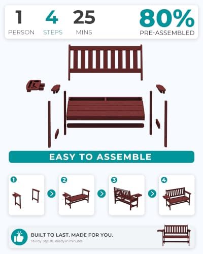 SERWALL HDPE Outdoor Bench - Image 4