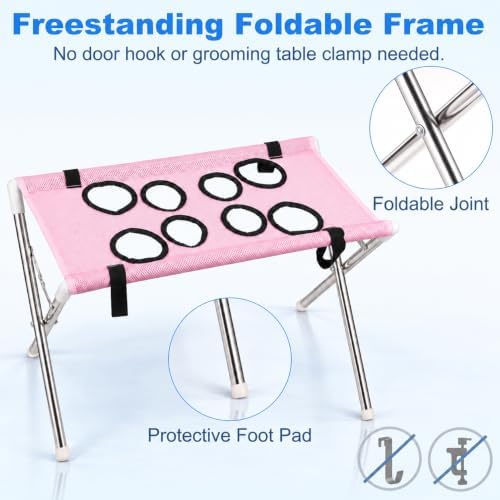 LUMIXA Dog Grooming Hammock Stand, Foldable Pet Bath Hammock - Image 7