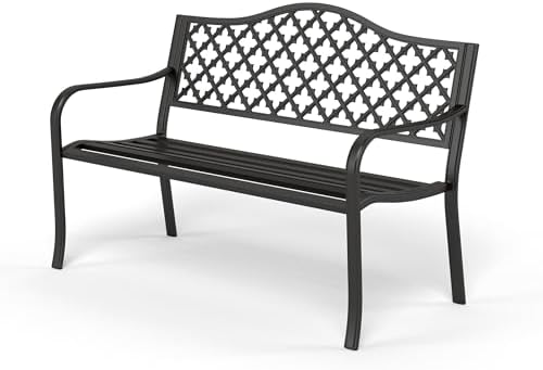 Sophia & William 50" Cast Iron Outdoor Bench by SophiaWilliam