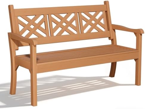 54" Poly Lumber Outdoor Patio Bench Weatherproof by PsilvamGardenFurniture