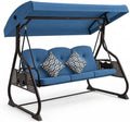 3 Seat Patio Swing with Canopy, 3-in-1 Outdoor Porch Swing Chair with by Unknown