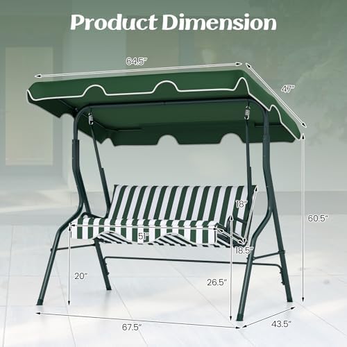 Tangkula 3 Person Porch Swing - Image 6