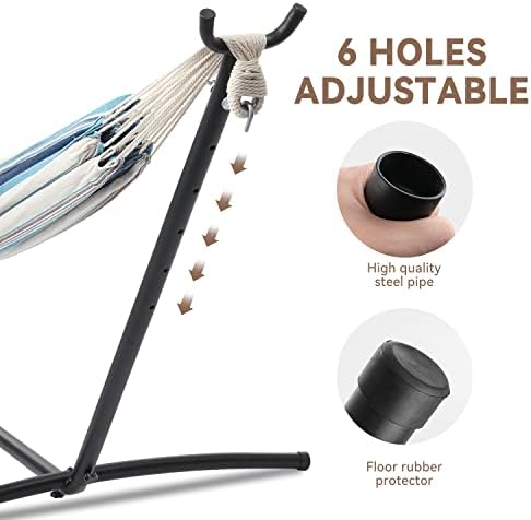 Double Hammock with Stand for Outside, Heavy-Duty - Image 2