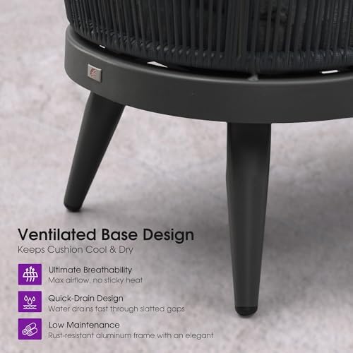 PURPLE LEAF Outdoor Chaise Lounge Chairs 4 Pieces - Image 7