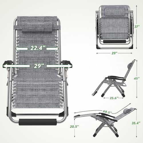 29In XL Zero Gravity Chair, 440LBS - Image 3