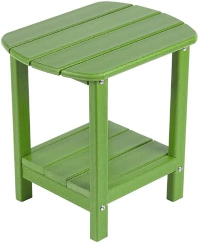 Nalone Adirondack Side Table, 16.5" Outdoor End Table, HDPE Plastic, Small by NALONE