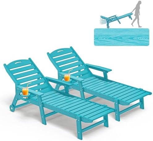Outdoor Chaise Lounge Chair Set of 2 by Plawdlik
