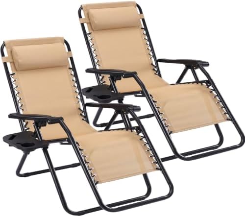 NEWBULIG Zero Gravity Chairs Set of 2, Reclining Camping Chair by NEWBULIG