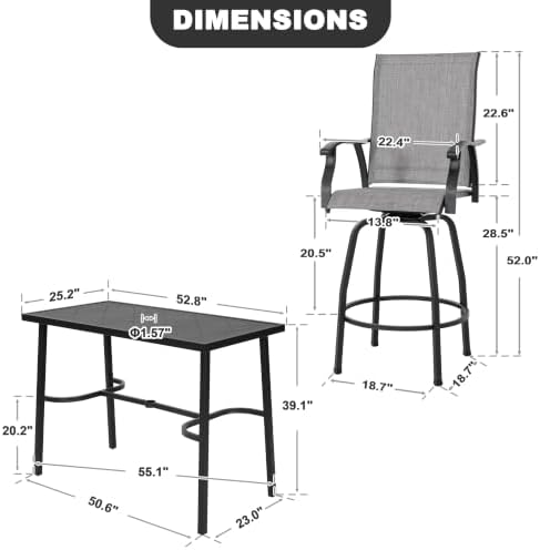 NUU GARDEN 5-Piece Outdoor Bar Set - Image 6