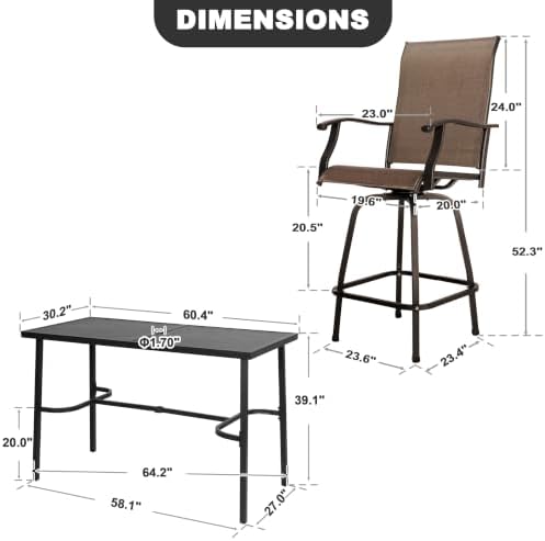NUU GARDEN Outdoor 7-Piece Bar Set - Image 6