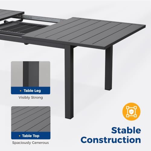 RoyalCraft Aluminum Outdoor Patio Table and Chairs Set - Image 2