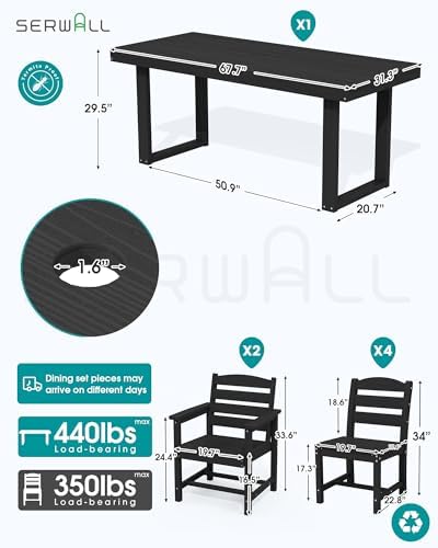 SERWALL HDPE Outdoor Dining Set - Image 2
