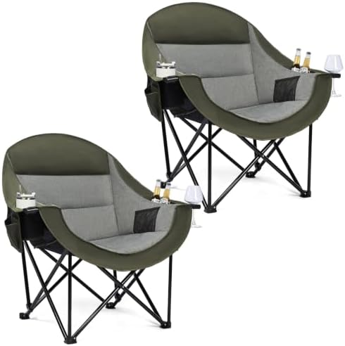 Oversized Camping Chair for Adults 2 Pack by PUVASIA