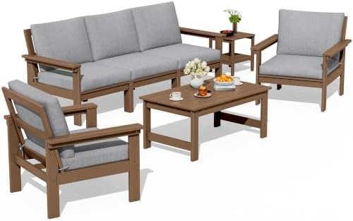 SERWALL HDPE Outdoor Patio Furniture Set Outdoor Couch by SERWALL