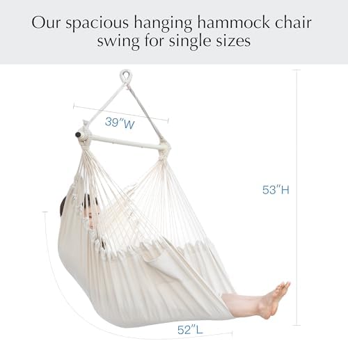 Hammock Chair Hanging Rope Swing - Image 6