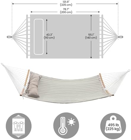 SONGMICS Quilted Double Hammock - Image 5