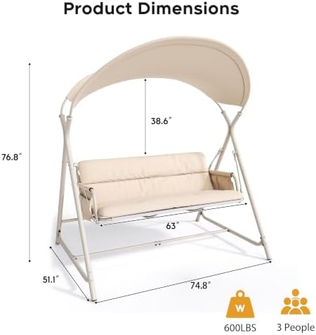 Heavy-Duty Outdoor Swing Chair - Image 2