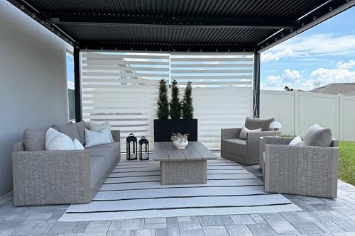 PURPLE LEAF Sectional Sofa 6-Piece w/Table Weather-Resistant Patio - Image 2