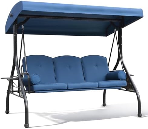 NOBLEMOOD 3-Seat Patio Porch Swing - Image 2
