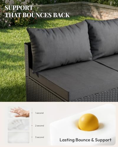 WWR 7 Piece Outdoor Patio Furniture Set, All-Weather Modular PE Wicker - Image 3
