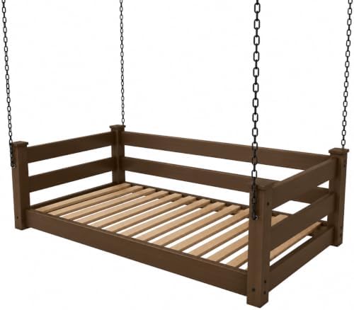 Amish Made Coffee Twin Bed Hanging Daybed Made in USA by EcommersifyInc