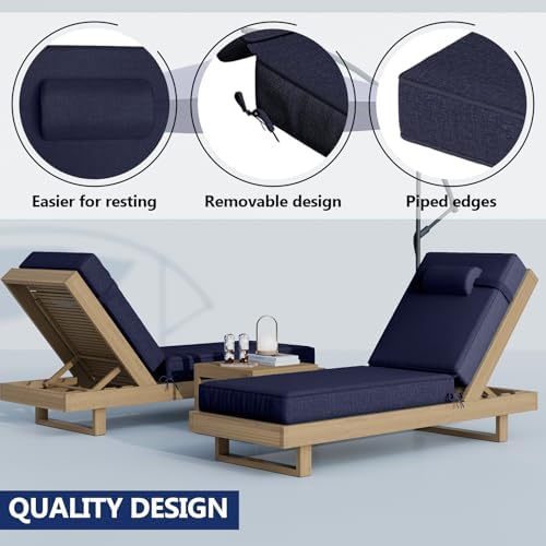 72 x 21 x 4 Inch Olefin Chaise Lounge Cushions, Lounge Chair Cushions - Image 6
