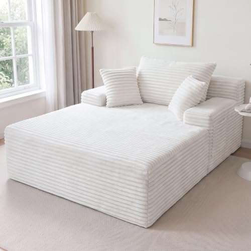 49.2" Oversized Chaise Lounge Chair, Deep Seat Upholstered Cozy Cloud Couch - Image 3
