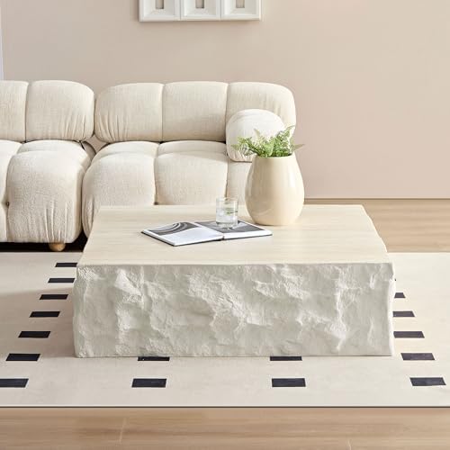 Square Coffee Table for Living Room Modern Center Table for Apartment, No Need - Image 3
