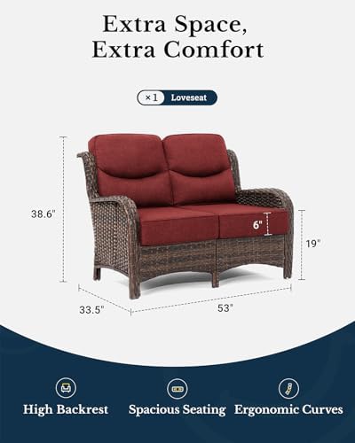 Oversized Loveseat, Outdoor Sofa - Image 2