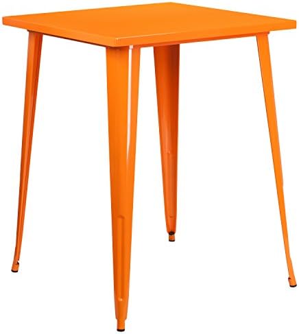 Flash Furniture 31.5 in Metal Indoor/Outdoor Square Table by FlashFurniture