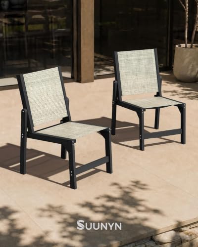 Stackable Outdoor Dining Chairs, HDPE Frame - Image 2