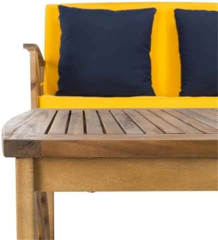 SAFAVIEH Outdoor Fontana 4-Piece Patio Sectional Sofa Set, 40.2" PAT7008D - Image 3