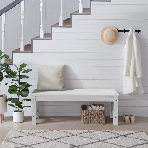 47" Backless Outdoor Bench for 2-Person - Image 2