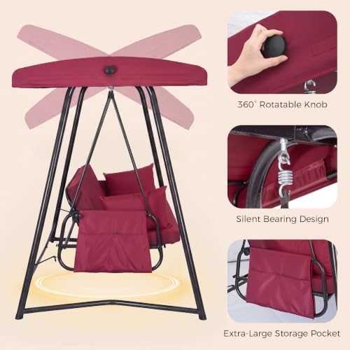 4 Seat Porch Swing, Patio Swing - Image 5